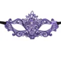 Purple lace masquerade mask for women party Halloween costume fancy dress eye mask. - Bronzing Lace Mask Only