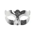 Silver electroplated butterfly masquerade mask, stunning half face eye mask for Halloween party. - Silver
