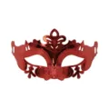 Máscara de mascarada electroplateada roja Halloween fiesta disfraz accesorios de utilería. - Rojo A / Rojo