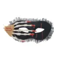 Halloween scary skeleton hand burlap bloody half face mask horror party cosplay costume props - Skeleton Hand Black