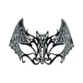 Black metal filigree bat mask with sparkling rhinestones masquerade party eye mask - Rhinestone Iron Bat - Black