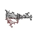 Black red gradient lace half-face masquerade mask sexy party eye mask costume prop - One-eyed Black And Red