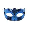 Blau galvanisierte Maskerade Maske Schmetterling Halbgesicht Augenmaske fur Halloween Party. - Blau