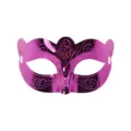 Rosa metallische Maske Halbgesicht Karneval Party Augenmaske für Halloween Kostüm. - Lila
