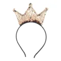 Cerchietto corona con paillettes oro rosa per bambini festa spettacolo accessorio SKU - Bronzo