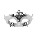 Máscara de mascarada galvanizada plateada, máscara veneciana de medio rostro. - Plata A / Plateado
