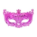 Rosa galvanisierte Halbgesicht Maske, ausgehöhltes Design für Party und Karneval. - Lila