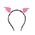 Halloween Devil Bat Wing Headband Black Lace Cute Cosplay Hair Hoop Party Costume Accessory - Devil Headband - Pink