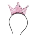 Pink Sequin Crown Headband Cute Party Hair Hoop Children Headwear Hair Accessories for Kids - Light Pink