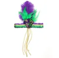 Karneval Feder Haarreif Pailletten Maskerade Party Haarschmuck Lila Gruen Gold Neu - Upgrade-Version Federstirnband - Joker Typ A