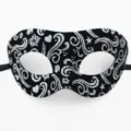 Schwarze silberne Glitzer Maske, PVC Halbgesicht Maske für Party und Karnevalsfeste. - Zorro Maske Drachenmuster Stil / Silber