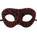 Schwarz-roter Glitzer Maske, Halbgesicht PVC Karneval Party Kostuem Tanz Zubehoer. - Zorro Maske Drachenmuster Stil / Rot