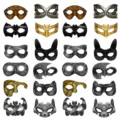 Steampunk masker set feest carnaval masquerade kostuum rekwisieten decoratief items. - Papieren Kaart Maskers Set — 24 Stuks