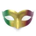 Bunte Karneval Halbmaske mit Farbverlauf fuer Party Maskerade Buehnenauftritte und Feste. - Kleine Schöne Maske / Grün Gold Violett