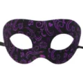 Schwarze violette Glitzer Faschingsmaske für Halloween Party Karneval Kostüm Zubehör Accessoire - Zorro Maske Drachenmuster Stil / Lila