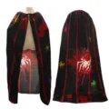 Halloween Spider Web Cape Cosplay Vampire Cloak Black And Red Costume Variant - Robe / Black Red Web White Spider Style