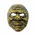 Halloween Scary Clown Mask Gold Black Masquerade Party Horror Costume Prop for Adults - Gold