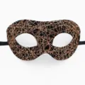 Maskenball Maske Glitzer Spinnennetz halb Gesicht Kupfer schwarz Party Kostüm Zubehör Variante - Zorro Maske Glitzermuster Stil / Gold