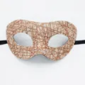 Glitzernde Maskenball Maske mit Glitzer fuer Halloween Party und Karneval Kostuem. - Zorro Maske Glitzermuster Stil / Rosa