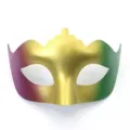Bunte Karneval Maske Retro Halbgesicht Venedig Maske Party Kostüm Bühne Performance - Kleine Kronenmaske / Lila Gold Grün