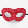 Rote Glitzer Halbgesicht Maske für Halloween Party, Karneval, Kostümball und Partyzubehör. - Zorro Maske Glitzermuster Stil / Rot