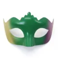 Karneval Retro Halbgesicht Maske Bunte Party Kostüm Bühne Performance Maske Requisite - Kleine Kronenmaske / Gold Grün Lila