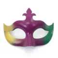 Mardi Gras Halbgesicht Maske, lila gold grün Vintage Maskerade Maske für Party Bühne. - Kleine Spitze Maske / Gold Lila Grün