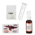 Halloween vampire fangs fake teeth fake blood temporary tattoo costume party props set - Bagged 17mm Fangs Set
