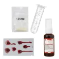 Halloween fake blood plasma vampire teeth props set horror party dress up theatrical costume - Bagged 19mm Fangs Set