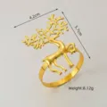 Elegante servilletero de reno en metal dorado, dimensiones 5,7cm x 4,2cm, adorno de mesa - Estilo Cabeza de Ciervo (CJK-3) / 1 Pieza