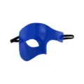 Azul mascarada máscara Halloween medio rostro Zorro disfraz fiesta máscara de ojos accesorio - Azul / Banda Elástica Ajustable