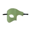 Mascara de Carnaval Verde Medio Rostro Halloween Fiesta Disfraz Accesorio Cosplay - Verde / Banda Elástica Ajustable