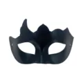 Zwart PVC masker, multi-angle gothic feestelijk oogmasker voor Halloween verkleedpartijen. - Zwart