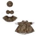 Luipaardprint kostuumset voor 23-inch veranda gans, inclusief hoed, bikini en overhemd. - Geschikt voor 23 inch / Set