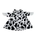 Cute black and white cow print doll shirt costume for yard goose statue dress up apparel - Lapel Short Sleeve Shirt / Suitable for 23 Inches