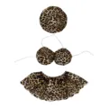 Luipaardprint bikini set voor 23 inch veranda gans pluche speelgoed zomer vakantie. - Geschikt voor 23 inch / Set