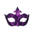 Masque de mascarade en dentelle PVC violette costume d'Halloween sexy pour femmes et filles. - Violet