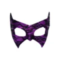 Purple lace bat mask half face Halloween masquerade party costume cosplay accessory - Purple