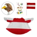 Set tifoso di calcio austriaco per oca da prato da 23 pollici con maglia, bandiera e parrucca. - Austria