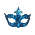 Masque de mascarade en dentelle bleue PVC flèche sexy pour fête bal Halloween cosplay. - Bleu ciel