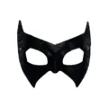 Black lace bat mask half face masquerade mask for Halloween party costume photography props. - Black