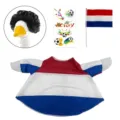 Set costume oca da veranda 23 pollici coppa del mondo con parrucca e bandiera - Paesi Bassi