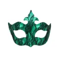 Masque de bal en PVC et dentelle verte elegante pour fete costumee de Halloween et soirees. - Vert