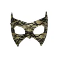 Black lace gold PVC half face bat mask for Halloween masquerade party costume accessories. - Gold