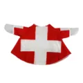 Schweiz Flagge Gans Outfit fuer Rasen Ganse Statue, Fussball Trikot Gartendeko Kostuem. - Einheitsgröße / Schweiz