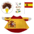 Vestito da oca da veranda da 23 pollici set maglia calcio Spagna con parrucca e adesivo per giardino. - Spagna