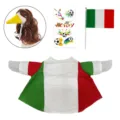 Set Abbigliamento Oca 23 Pollici Bandiera Italia Calcio Costume Statua Giardino Nuovo - Italia
