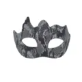 Schwarze graue Tier-Muster Maske Halbgesicht Augenmaske für Party Halloween Kostüm. - Mehreckig Schwarz Grau Schlangenmuster-Imitat