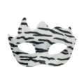Schwarz-weiße Zebra-Muster Halbgesicht Maske für Halloween Party Kostüm Maskerade Augenmaske - Vielhorn Zebramuster