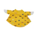 Cute yellow pet duck cape with colorful butterfly print, breathable summer apparel. - Yellow Butterfly